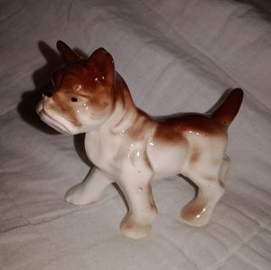 Vintage Porcelain Boxer Dog Figurine Made in Japan